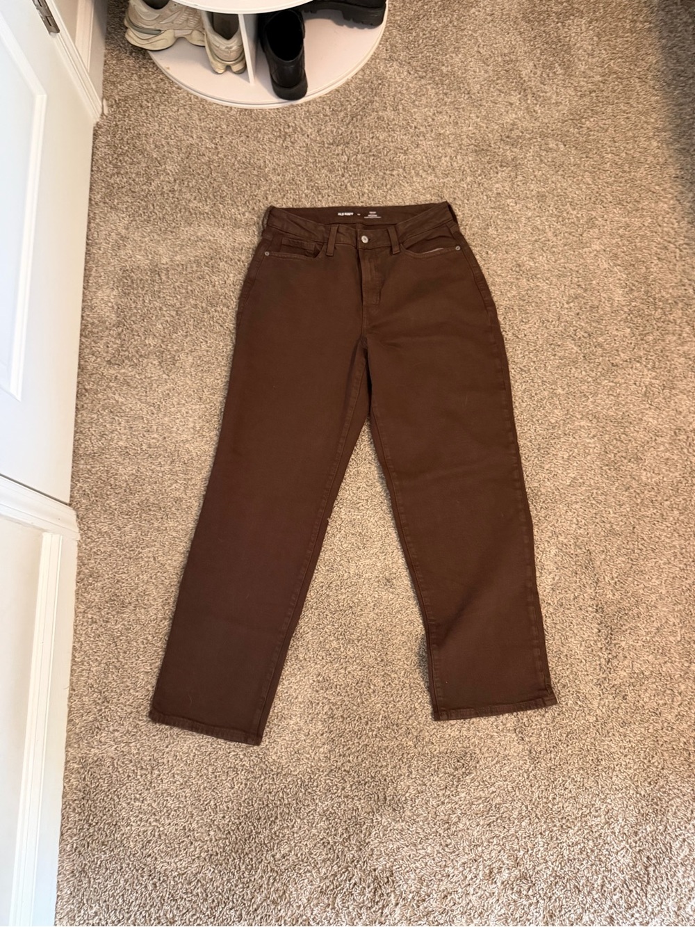 Old Navy Brown Straight-Leg Jeans